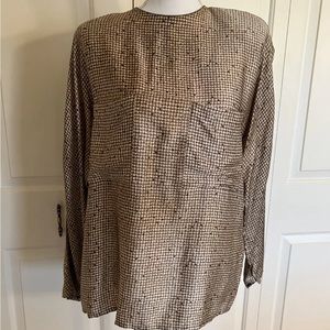 Vintage Linda Allard for Ellen Tracy silk blouse size 10